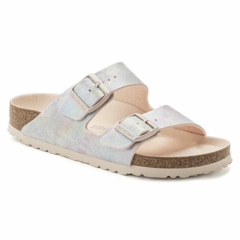 Birkenstock Vegan Micro Fiber Arizona Dame Sølv | DK 97ZUT